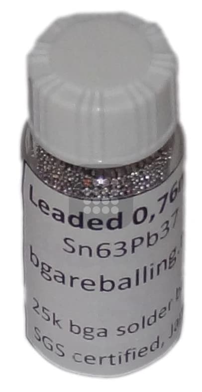 BILE BGA LEADED | CU PLUMB | SN63PB37 SGS CERTIFIED 0.76MM 25K | UZ PROFESIONAL