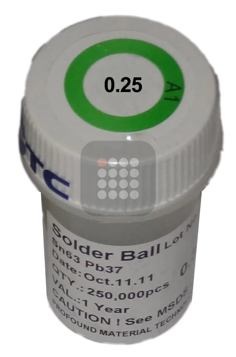 BILE BGA LEADED | CU PLUMB | SN63PB37 SGS CERTIFIED 0.25MM 250K | UZ PROFESIONAL
