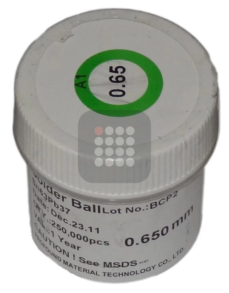 BILE BGA LEADED | CU PLUMB | SN63PB37 SGS CERTIFIED 0.65MM 250K | UZ PROFESIONAL