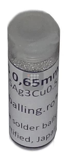 BILE BGA ROHS | FARA PLUMB | SN96 AG3 CU05 SGS CERTIFIED 0.65MM 25K | UZ PROFESIONAL