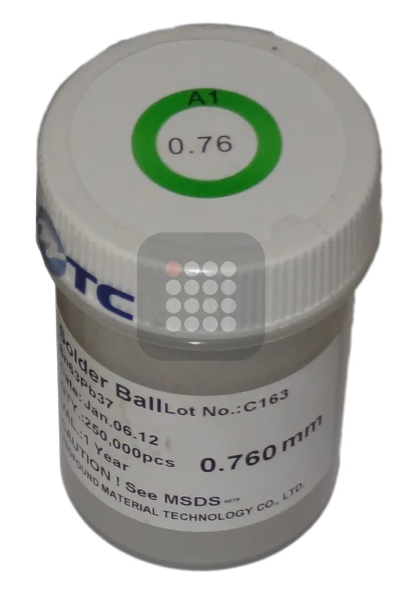 BILE BGA LEADED | CU PLUMB | SN63PB37 SGS CERTIFIED 0.76MM 250K | UZ PROFESIONAL