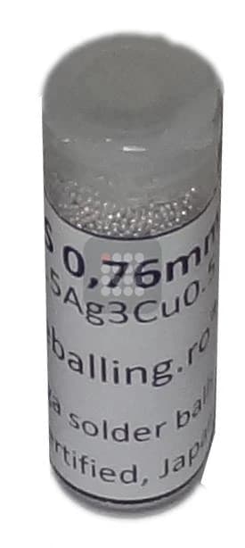 BILE BGA ROHS | FARA PLUMB | SN96 AG3 CU05 SGS CERTIFIED 0.76MM 25K | UZ PROFESIONAL