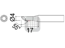 VARF CUPRU PUR CU TALPA PENTRU STATII LIPIT | SOLDER IRON TIPS | 900M-T-S11