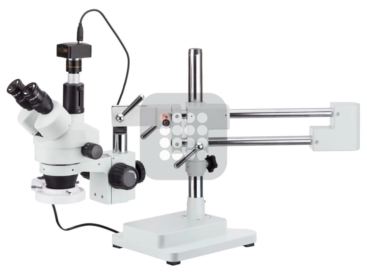 MICROSCOP DE LABORATOR CONFIGURABIL PENTRU ELECTRONICA | BINOCULAR SAU TRINOCULAR | CAMERA | ZOOM 7X-225X