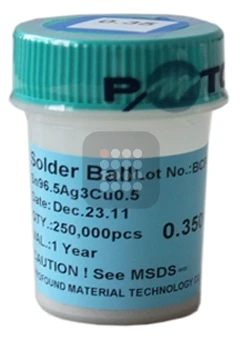 BILE BGA ROHS | FARA PLUMB | SN96 AG3 CU05 SGS CERTIFIED 0.35MM 250K | UZ PROFESIONAL
