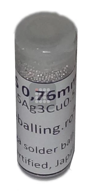 BILE BGA ROHS | FARA PLUMB | SN96 AG3 CU05 SGS CERTIFIED 0.76MM 25K | UZ PROFESIONAL