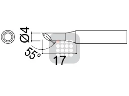 VARF CUPRU PUR CU TALPA PENTRU STATII LIPIT | SOLDER IRON TIPS | 900M-T-S11